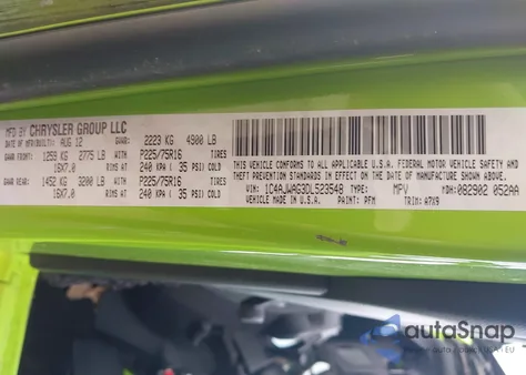 2013 Jeep Wrangler Sport from USA, damaged, VIN 1C4AJWAG3DL523548